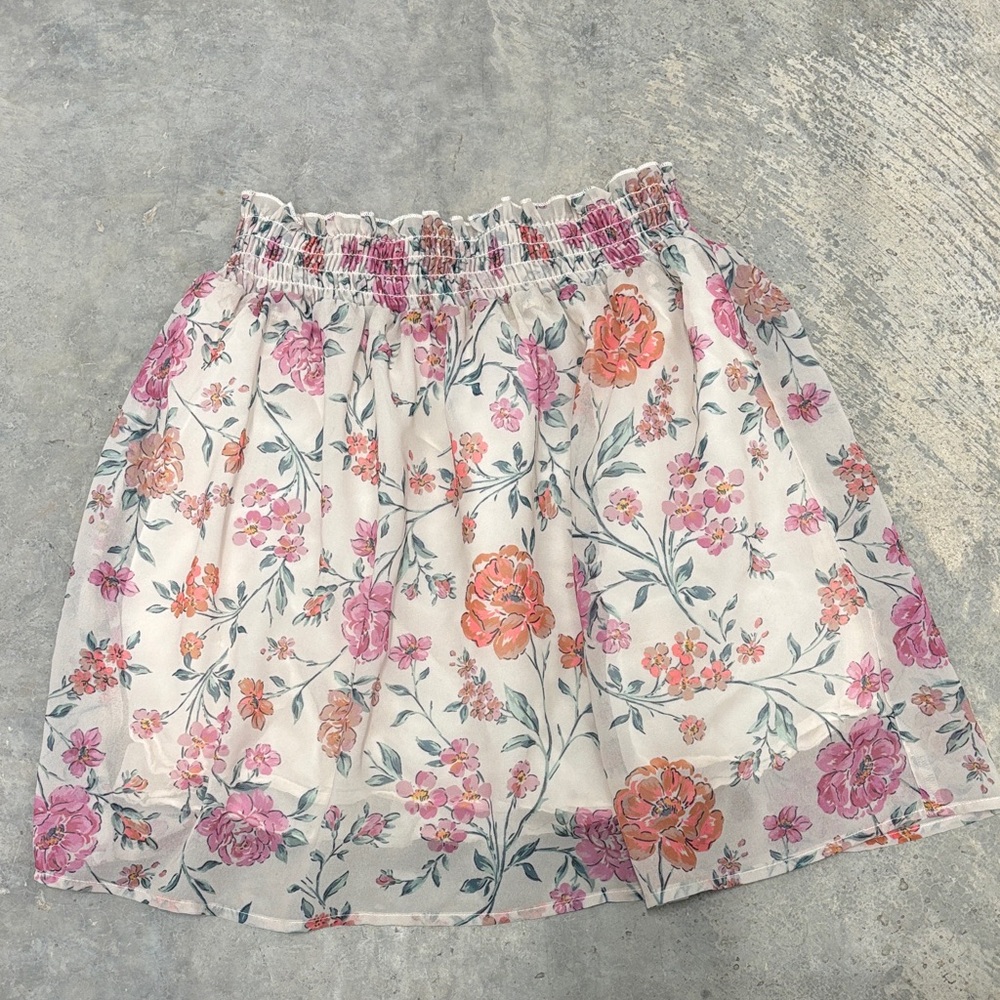 Anthropologie Saltwater Luxe Floral Pastel Flowy Mini Skirt